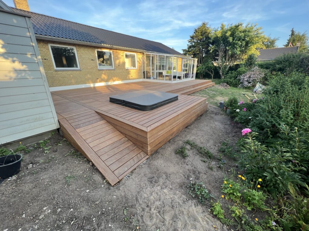 terrasse med spa